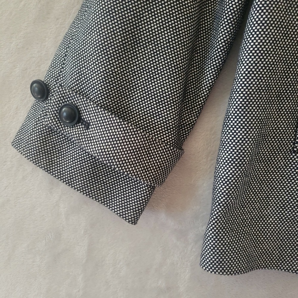 Talbots Single Button Micro Checked Jacket Womens… - image 3